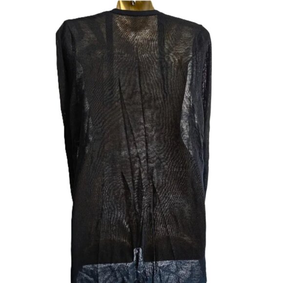 Chico's semi sheer zebra front open cardigan size 1 - Picture 3 of 3